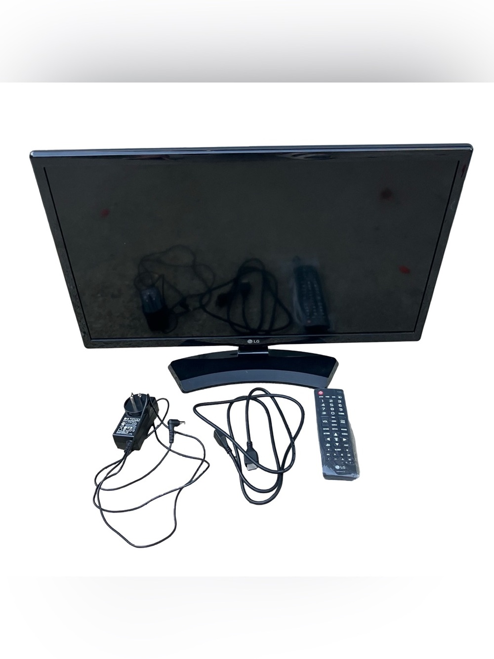 LG Compact LED Monitor with Black Finish and Remote